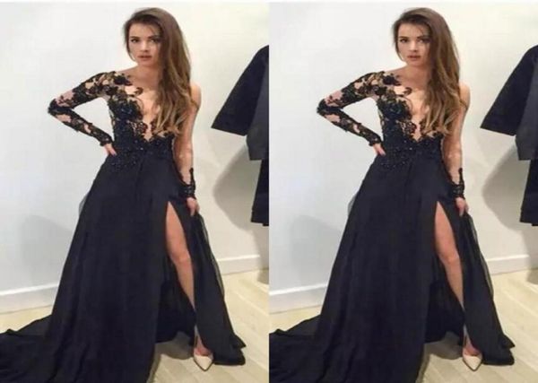 2017 long black prom dresses appliques deep vneck long sleeves side split evening party gowns custom made vestisdos de novia2379959
2017 long black prom dresses appliques deep vneck long sleeves side split evening party gowns custom made vestisdos de novia2379959