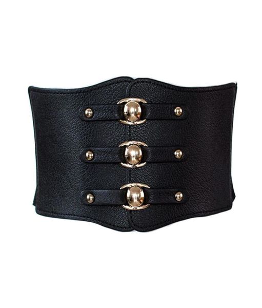 desgin elastic wide belts for women vintage metal buckle waistband cintos female leather rivet ultra wide belt4158098, Black;brown
desgin elastic wide belts for women vintage metal buckle waistband cintos female leather rivet ultra wide belt4158098, Black;brown