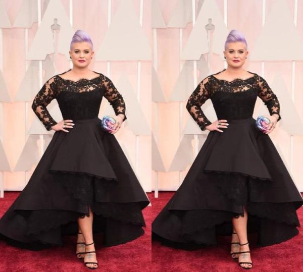 red carpet prom dresses scoop black sheer neck high low long sleeves evening gowns lace appliques custom made plus size party dres1388712
red carpet prom dresses scoop black sheer neck high low long sleeves evening gowns lace appliques custom made plus size party dres1388712