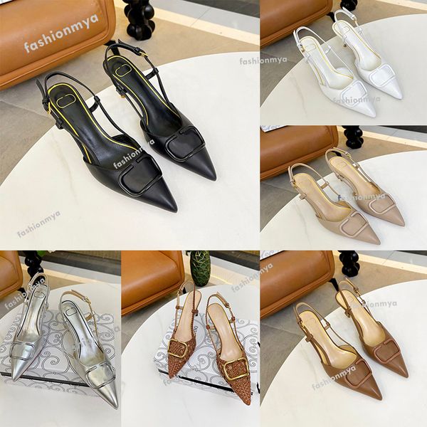 designer high heel women pointed shoes metal buckle genuine leather shallow back strap black matte womens sandal
designer high heel women pointed shoes metal buckle genuine leather shallow back strap black matte womens sandal