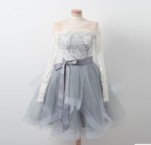 2018 long sleeve sheer neck short party dresses lace tulle homecoming piping ribbons dress zipper back cocktail dresses4407776, Black
2018 long sleeve sheer neck short party dresses lace tulle homecoming piping ribbons dress zipper back cocktail dresses4407776, Black