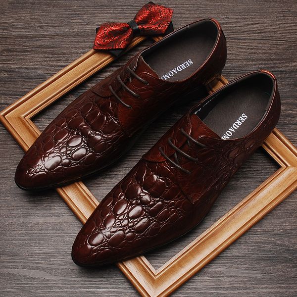 crocodile pattern men designer dress shoes pointy wedding oxford shoe men genuine leather black burgundy lace up formal shoe men
crocodile pattern men designer dress shoes pointy wedding oxford shoe men genuine leather black burgundy lace up formal shoe men