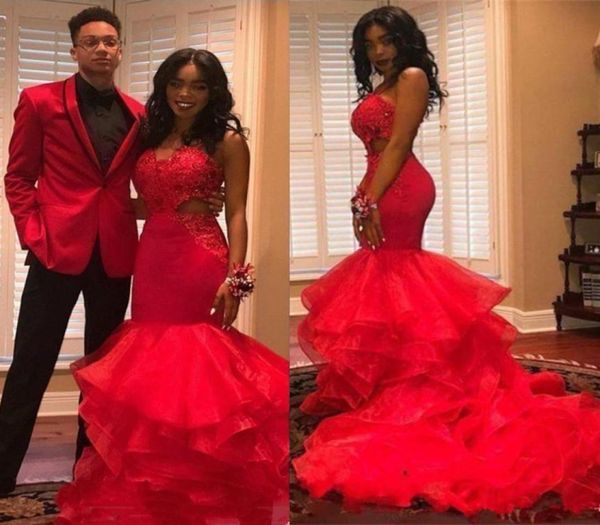 red organza long ruffles mermaid evening dresses 2019 cutaway sides applique spaghetti straps pageant party prom gow1675819, Black;red
red organza long ruffles mermaid evening dresses 2019 cutaway sides applique spaghetti straps pageant party prom gow1675819, Black;red