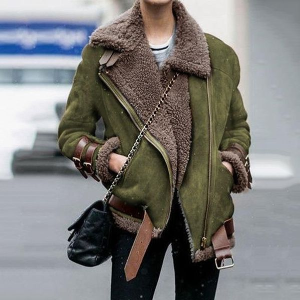 leather 2023 new fashion autumn and winter motorcycle style female lamb wool winter jacket fashion casual women's lapel wool female coa, Black
leather 2023 new fashion autumn and winter motorcycle style female lamb wool winter jacket fashion casual women's lapel wool female coa, Black