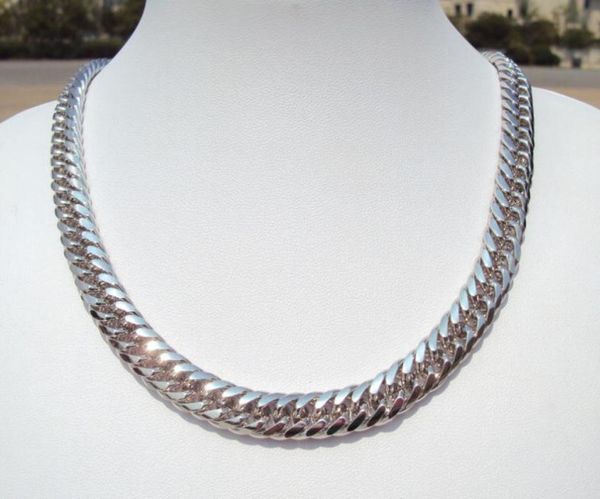 new handsome 14k white solid gold finish heavy 10mm miami cuban link chain necklace5461951, Silver
new handsome 14k white solid gold finish heavy 10mm miami cuban link chain necklace5461951, Silver