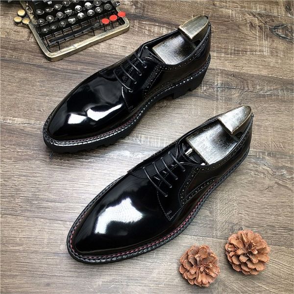 formal shoes for mens genuine leather thick bottom social lace up office shoe male elegance wedding dress pointed toe oxford, Black
formal shoes for mens genuine leather thick bottom social lace up office shoe male elegance wedding dress pointed toe oxford, Black