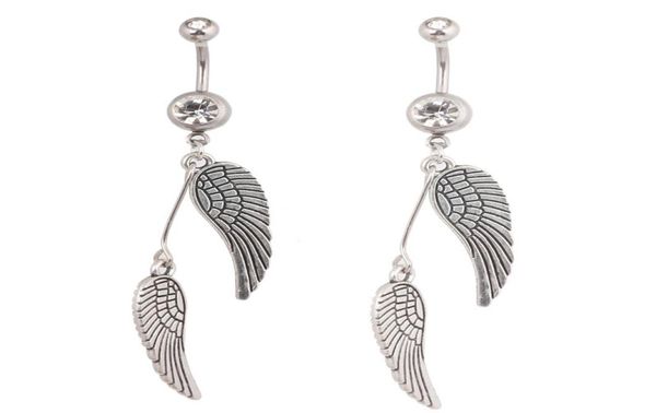 wing feather rhinestone crystal navel belly bar button barbell rings body piercing1453327, Silver
wing feather rhinestone crystal navel belly bar button barbell rings body piercing1453327, Silver