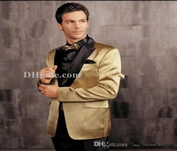 one button gold jacket black pants groom tuxedos peak lapel groomsman men prom blazer bridegroom suits jacketpantsgirdletie g2828743, Black;gray
one button gold jacket black pants groom tuxedos peak lapel groomsman men prom blazer bridegroom suits jacketpantsgirdletie g2828743, Black;gray