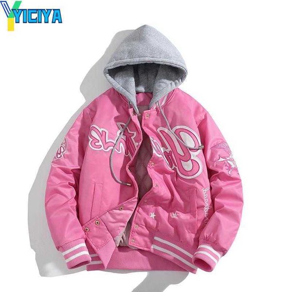 yiciya winter baseball jacket letter embroidery women men vintage jacket fashion hip hop varsity coat hooded college couple clothes, Black;brown
yiciya winter baseball jacket letter embroidery women men vintage jacket fashion hip hop varsity coat hooded college couple clothes, Black;brown
