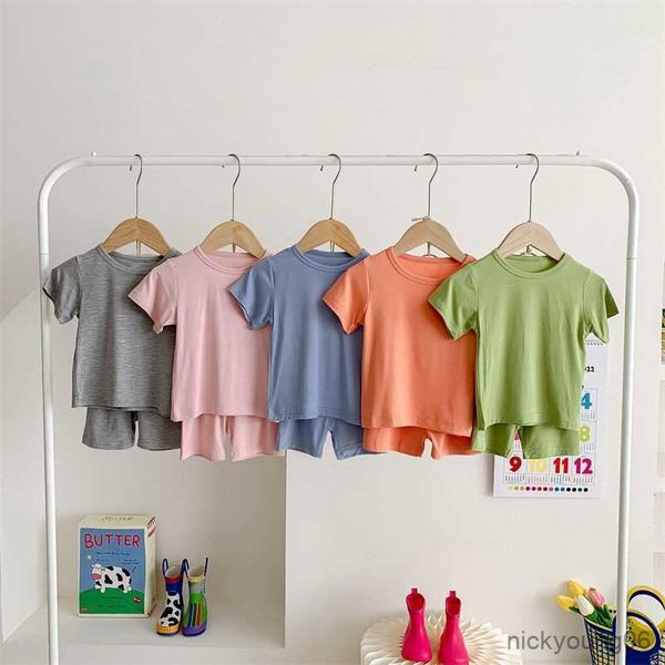 clothing sets version pajamas baby clothes summer thin loose wear suit t-shirt shorts home solid color outfits, White
clothing sets version pajamas baby clothes summer thin loose wear suit t-shirt shorts home solid color outfits, White