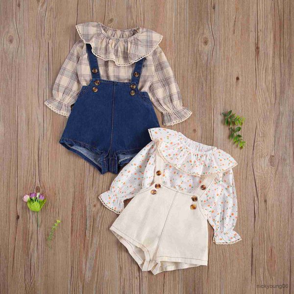clothing sets 2pcs cute newborn baby girls casual outfits long sleeve ruffle collar plaid andshort suspender pants clothes, White
clothing sets 2pcs cute newborn baby girls casual outfits long sleeve ruffle collar plaid andshort suspender pants clothes, White