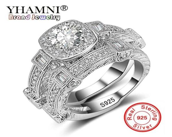 yhamni fashion jewelry original solid 925 silver 2pcs ring set for women micro inlay cubic diamond band wedding rings gift kr235234714435, Slivery;golden
yhamni fashion jewelry original solid 925 silver 2pcs ring set for women micro inlay cubic diamond band wedding rings gift kr235234714435, Slivery;golden