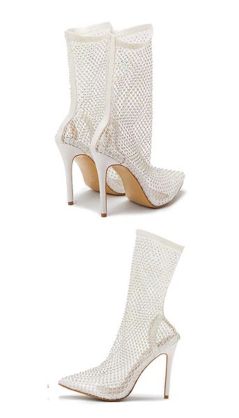 nxy sandals summer crystal diamond mesh women pointed toe fashion breathable red white party club ankle boots shoes 230511, Black
nxy sandals summer crystal diamond mesh women pointed toe fashion breathable red white party club ankle boots shoes 230511, Black