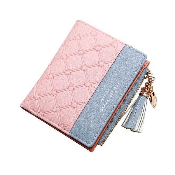 womens short wallet purses korean style stitching contrast color tassel zipper multi card slot coin purse, Red;black
womens short wallet purses korean style stitching contrast color tassel zipper multi card slot coin purse, Red;black