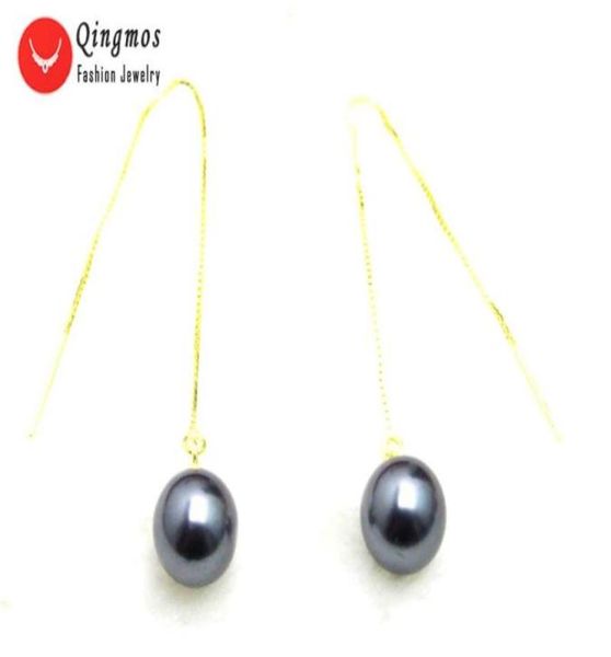 qingmos 10mm black round sea shell pearl earring for women with goldcolor sterling silver s925 ear line dangle 4039039 e6571108514
qingmos 10mm black round sea shell pearl earring for women with goldcolor sterling silver s925 ear line dangle 4039039 e6571108514
