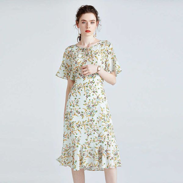 silk dress mulberry silk high end printing short sleeve french summer dress a, Black;gray
silk dress mulberry silk high end printing short sleeve french summer dress a, Black;gray