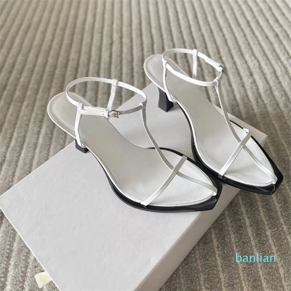 designer the row sandals french lady leather toe clip square kitten heel luxury casual comfortable outdoor party slippers gmh5, Black
designer the row sandals french lady leather toe clip square kitten heel luxury casual comfortable outdoor party slippers gmh5, Black