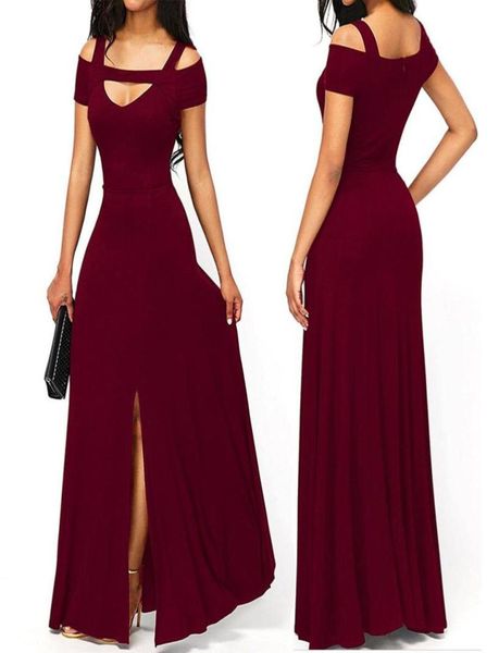 2019 autumn womens dresses royal blue cold shoulder front slit flare maxi long dress vestido festa evening party dress pd629791126, Black
2019 autumn womens dresses royal blue cold shoulder front slit flare maxi long dress vestido festa evening party dress pd629791126, Black