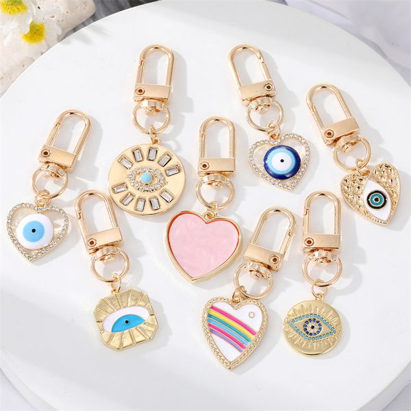 rhinestone blue evil eye keychain pendant alloy love rainbow peach heart car bag keychains jewelry accessories, Silver
rhinestone blue evil eye keychain pendant alloy love rainbow peach heart car bag keychains jewelry accessories, Silver