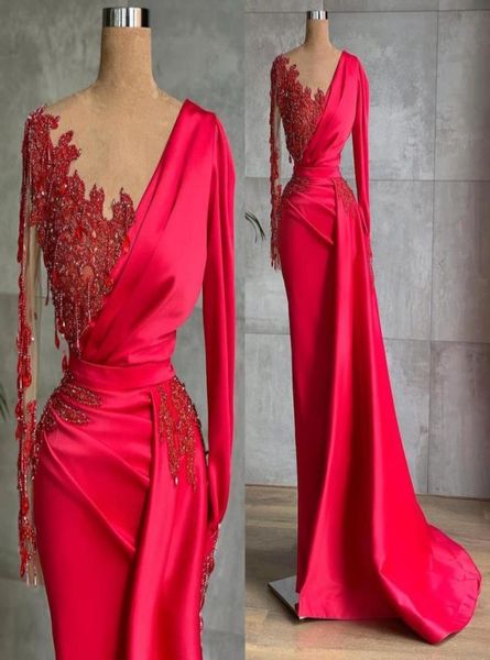 fabulous red evening dresses modest long sleeves sheer neck beadings pearls formal party gowns arabic celebrity met gala wears bc95580937, Black;red
fabulous red evening dresses modest long sleeves sheer neck beadings pearls formal party gowns arabic celebrity met gala wears bc95580937, Black;red