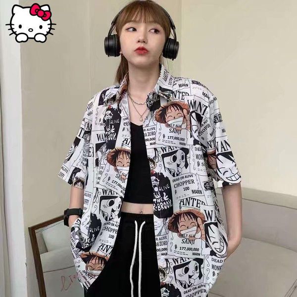 t-shirt creative anime one piece luffy cool casual shirt girl boy couple youth trend cardigan women man short sleeve loose clothes, White
t-shirt creative anime one piece luffy cool casual shirt girl boy couple youth trend cardigan women man short sleeve loose clothes, White