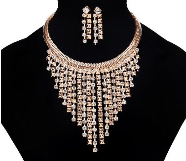 chic womens jewelry sets gift idea 18k gold plated rhinestone embelishment tassel party necklace earring sets5074203, Golden;silver
chic womens jewelry sets gift idea 18k gold plated rhinestone embelishment tassel party necklace earring sets5074203, Golden;silver