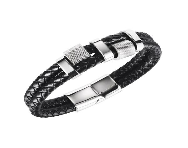 trendy black double braided leather rope chain bracelet men stainless steel hippop male bangles wrist jewelry gift48642568202347, Golden;silver
trendy black double braided leather rope chain bracelet men stainless steel hippop male bangles wrist jewelry gift48642568202347, Golden;silver