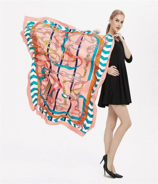 new 100 silk scarf women spain belt large shawls melt print stoles square bandana kerchief scarf female foulard 130cm7259959, Blue;gray
new 100 silk scarf women spain belt large shawls melt print stoles square bandana kerchief scarf female foulard 130cm7259959, Blue;gray