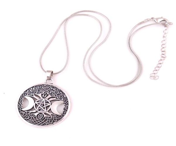 triple moon goddess wicca pentagram magic amulet necklace women tree moon necklaces pendants vintage jewelry7169873, Silver
triple moon goddess wicca pentagram magic amulet necklace women tree moon necklaces pendants vintage jewelry7169873, Silver