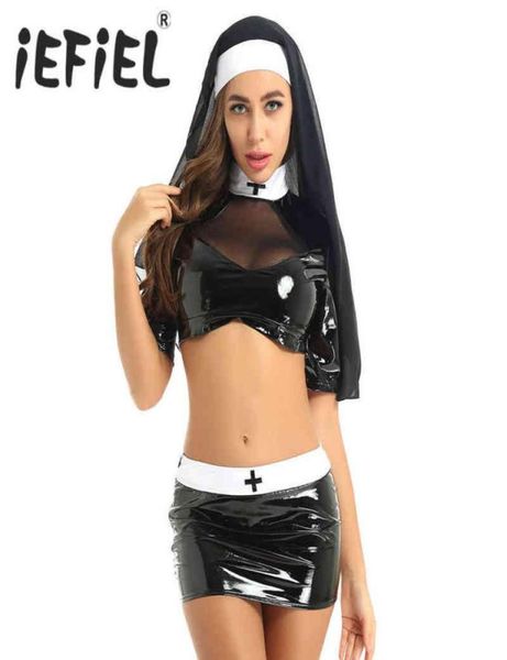 iefiel women adults naughty nun cosplay costumes halloween roleplay outfit crop with mini bodycon skirt and headpiece h222596198, Red;black
iefiel women adults naughty nun cosplay costumes halloween roleplay outfit crop with mini bodycon skirt and headpiece h222596198, Red;black