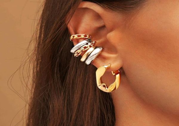 punk rock gold color clip earrings no piercing trendy link chain ear cuffs statement cartilage earring for women party jewelry6318197, Silver
punk rock gold color clip earrings no piercing trendy link chain ear cuffs statement cartilage earring for women party jewelry6318197, Silver