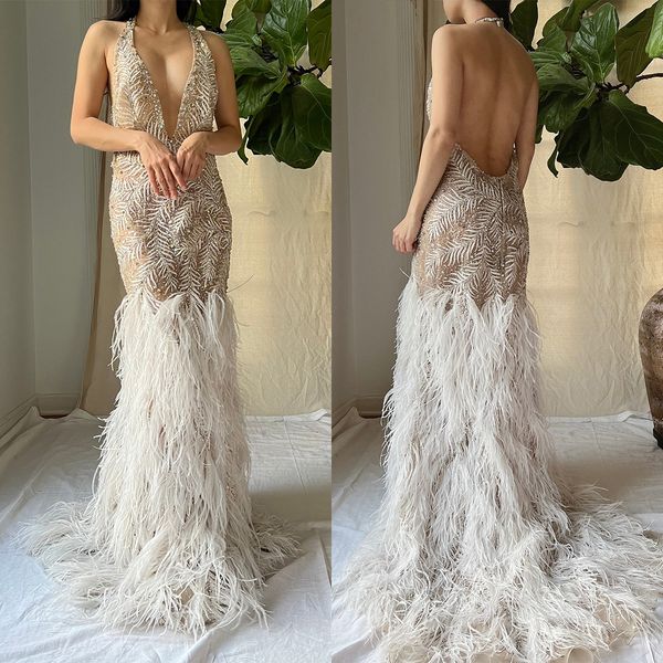 gorgeous mermaid wedding dresses deep v-neck sleeveless 3d flower applicants feathers backless court gown custom made plus size bridal gown, White
gorgeous mermaid wedding dresses deep v-neck sleeveless 3d flower applicants feathers backless court gown custom made plus size bridal gown, White