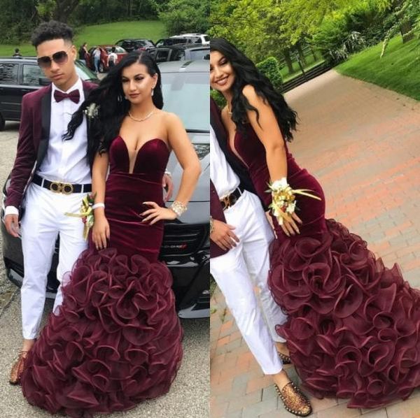 burgundy mermaid prom dresses 2019 sweetheart velvet fitted prom gowns floor length ruffled african cocktail party gowns4434412, Black
burgundy mermaid prom dresses 2019 sweetheart velvet fitted prom gowns floor length ruffled african cocktail party gowns4434412, Black