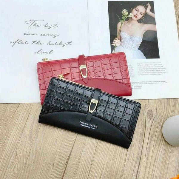 wholesale womens long wallet two fold side zipper drawstring buckle stitching crocodile, Red;black
wholesale womens long wallet two fold side zipper drawstring buckle stitching crocodile, Red;black
