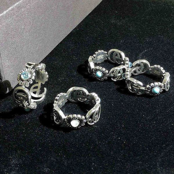 designer jewelry bracelet necklace ring little daisy with carved flowers sterling couple ring valentine's day gift trend, Silver
designer jewelry bracelet necklace ring little daisy with carved flowers sterling couple ring valentine's day gift trend, Silver