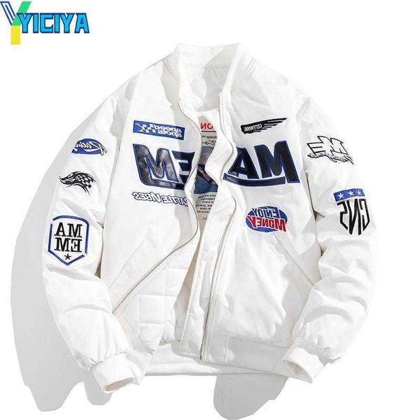 yiciya men's jackets winter embroidery baseball jacket men women letter varsity hip hop hooded parka coats badge fashion couple streetw, Black;brown
yiciya men's jackets winter embroidery baseball jacket men women letter varsity hip hop hooded parka coats badge fashion couple streetw, Black;brown