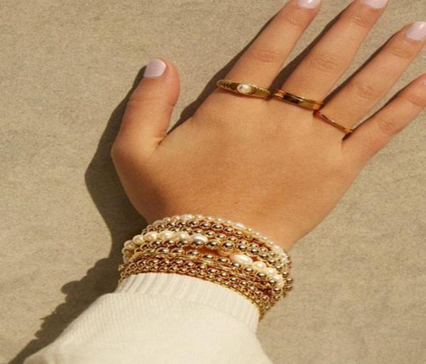 trendy 6 pieces multi layers layering stacked pearl gold ball beaded bracelets set beaded strands4611592, Black
trendy 6 pieces multi layers layering stacked pearl gold ball beaded bracelets set beaded strands4611592, Black