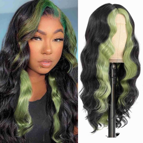green body wave lace wigs synthetic highlight lace wig loose wave wig middle part blonde/orange halloween cosplay wig 230524, Black;brown
green body wave lace wigs synthetic highlight lace wig loose wave wig middle part blonde/orange halloween cosplay wig 230524, Black;brown