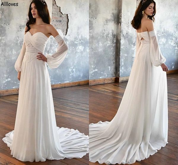 bohemia a line chiffon sweetheart wedding dresses for bride summer beach lace pleated with removable long sleeves bridal robes de mariee swe, White
bohemia a line chiffon sweetheart wedding dresses for bride summer beach lace pleated with removable long sleeves bridal robes de mariee swe, White