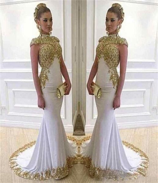 saudi arabia mermaid evening dresses gold lace appliques women wear shiny high neck cap sleeve white dubai formal prom gowns plus 7383764, Black;red
saudi arabia mermaid evening dresses gold lace appliques women wear shiny high neck cap sleeve white dubai formal prom gowns plus 7383764, Black;red
