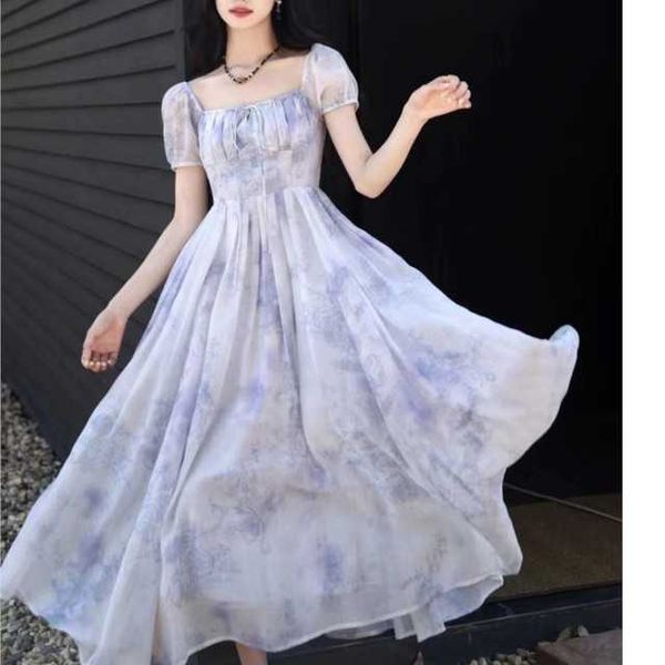 2023 summer floral print short sleeve women fairy elagant dress vintage holiday purple lace-up birthday evening party vestidos, Black;gray
2023 summer floral print short sleeve women fairy elagant dress vintage holiday purple lace-up birthday evening party vestidos, Black;gray
