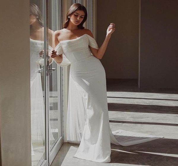 modern off the shoulder mermaid wedding dresses ruched pearls sweep train bridal gown country trumpet wedding gowns3249763, White
modern off the shoulder mermaid wedding dresses ruched pearls sweep train bridal gown country trumpet wedding gowns3249763, White