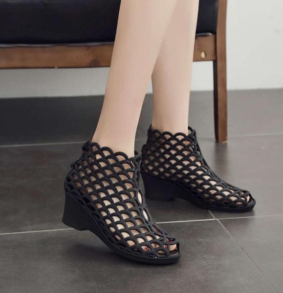 high mh fish mouth sandals women039s slope heel thick bottom jelly hollow plastic beach6780806, Black
high mh fish mouth sandals women039s slope heel thick bottom jelly hollow plastic beach6780806, Black