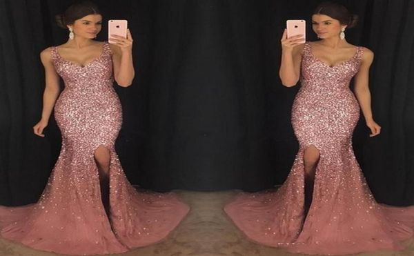 luxury rose pink bling v neck mermaid formal prom dresses crystal beaded pageant dress major beading split sweep train evening dre1157536, Black
luxury rose pink bling v neck mermaid formal prom dresses crystal beaded pageant dress major beading split sweep train evening dre1157536, Black