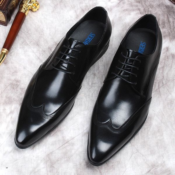luxury brand mens oxford formal shoes burgundy black pointed toe lace up office business wedding genuine leather shoes for men
luxury brand mens oxford formal shoes burgundy black pointed toe lace up office business wedding genuine leather shoes for men