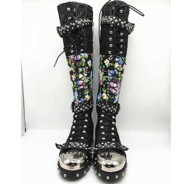 boots rivets studded buckle knee high women embroidered leather print flower flat motorcycle winter shoes woman 220901, Black
boots rivets studded buckle knee high women embroidered leather print flower flat motorcycle winter shoes woman 220901, Black