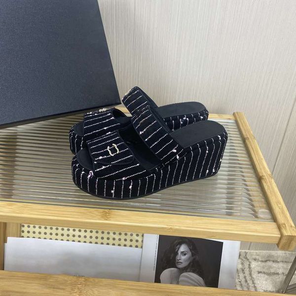 fashion sandal brand ccity designers women channel platform sandals women slide luxury woman leisure slippers xn071, Black
fashion sandal brand ccity designers women channel platform sandals women slide luxury woman leisure slippers xn071, Black