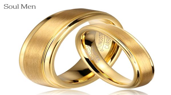 soul men 1 pair gold color tungsten carbide wedding band rings set for him and her 6mm for men 4mm for women brushed finish j190716867224, Slivery;golden
soul men 1 pair gold color tungsten carbide wedding band rings set for him and her 6mm for men 4mm for women brushed finish j190716867224, Slivery;golden