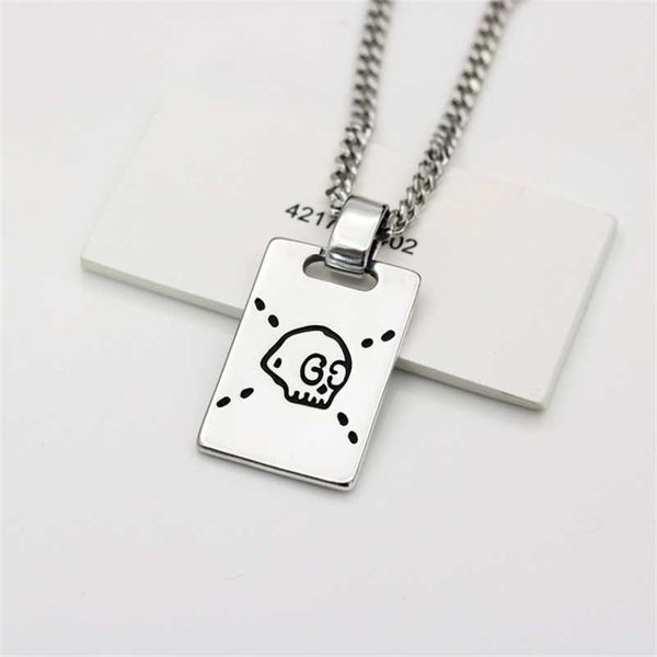 designer jewelry bracelet necklace ring elf skull square tide used pendant, Silver 
designer jewelry bracelet necklace ring elf skull square tide used pendant, Silver