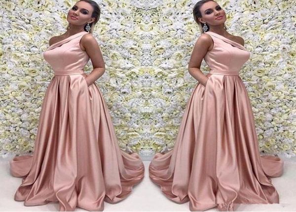 rose gold long prom dress elegant one shoulder sleeveless a line floor length satin evening dresses bridesmaid formal gown with po9069001, Black;red
rose gold long prom dress elegant one shoulder sleeveless a line floor length satin evening dresses bridesmaid formal gown with po9069001, Black;red